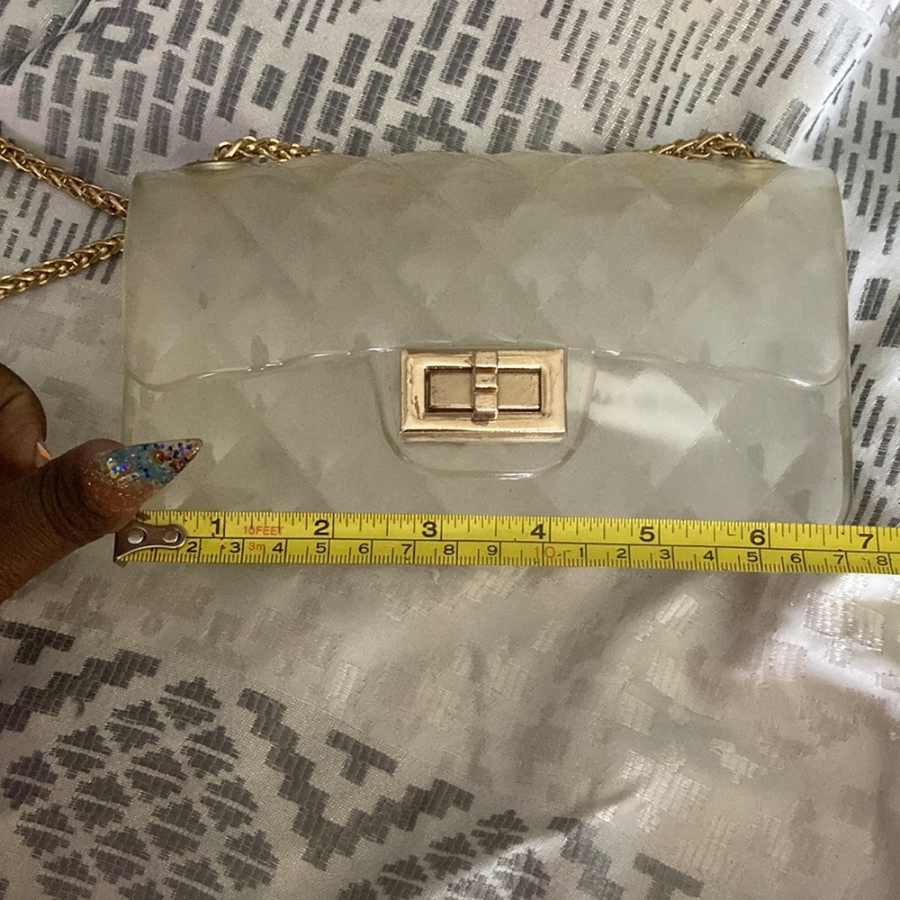 PVC handbags with gold chain - Picture 4 of 5
